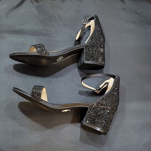 BRAND NEW SB-HANNA BY BETSEY JOHNSON MARI RHINESTONE BLOCK HEEL DRESS SA… - Picture 9 of 16